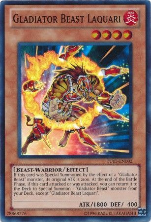 Gladiator Beast Laquari TU05 EN002 Super Rare Gladiator Beast Laquari TU05 EN002 Super Rare