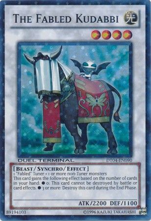 The Fabled Kudabbi DT04 EN090 Super Parallel Rare Duel Terminal 4 DT04 The Fabled Kudabbi DT04 EN090 Super Parallel Rare Duel Terminal 4 DT04
