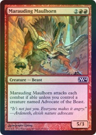 Marauding Maulhorn Foil Magic 2014 M14 Foil Singles Marauding Maulhorn Foil Magic 2014 M14 Foil Singles