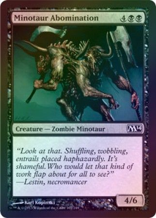 Minotaur Abomination Foil Magic 2014 M14 Foil Singles Minotaur Abomination Foil Magic 2014 M14 Foil Singles