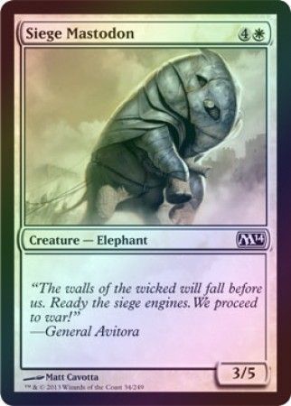 Siege Mastodon Foil Magic 2014 M14 Foil Singles Siege Mastodon Foil Magic 2014 M14 Foil Singles