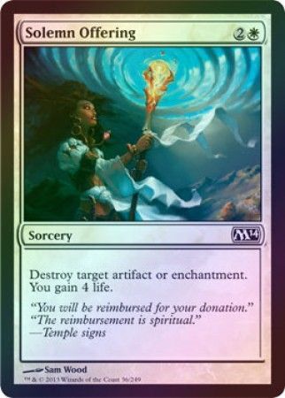 Solemn Offering Foil Magic 2014 M14 Foil Singles Solemn Offering Foil Magic 2014 M14 Foil Singles