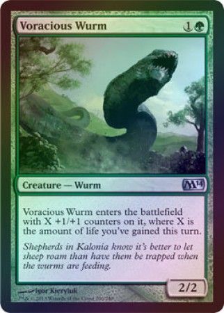Voracious Wurm Foil Magic 2014 M14 Foil Singles Voracious Wurm Foil Magic 2014 M14 Foil Singles