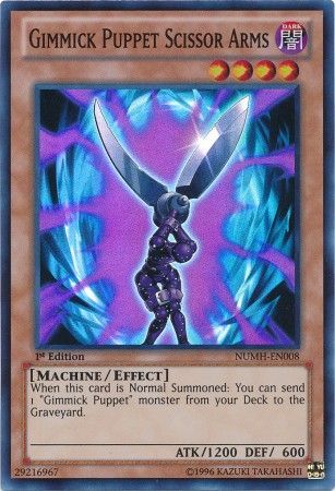 Gimmick Puppet Scissor Arms NUMH EN008 Super Rare 1st Edition Number Hunters 1st Edition Singles Gimmick Puppet Scissor Arms NUMH EN008 Super Rare 1st Edition Number Hunters 1st Edition Singles