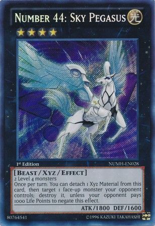 Number 44 Sky Pegasus NUMH EN028 Secret Rare 1st Edition Number Hunters 1st Edition Singles Number 44 Sky Pegasus NUMH EN028 Secret Rare 1st Edition Number Hunters 1st Edition Singles