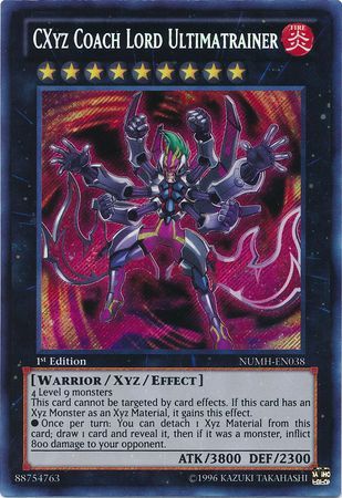 CXyz Coach Lord Ultimatrainer NUMH EN038 Secret Rare 1st Edition Number Hunters 1st Edition Singles CXyz Coach Lord Ultimatrainer NUMH EN038 Secret Rare 1st Edition Number Hunters 1st Edition Singles