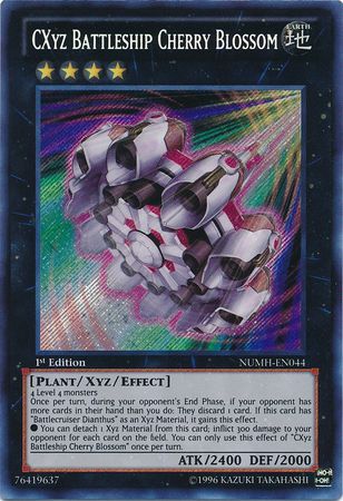 CXYZ BATTLESHIP CHERRY BLOSSOM NUMH-EN044 1st EDITION 2013 SERIES SECRET RARE YTCG