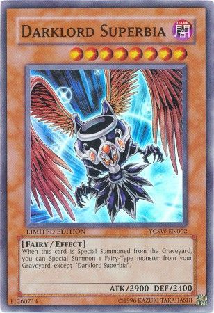 Darklord Superbia YCSW EN002 Super Rare 1st Edition Yu Gi Oh Promo Cards Darklord Superbia YCSW EN002 Super Rare 1st Edition Yu Gi Oh Promo Cards