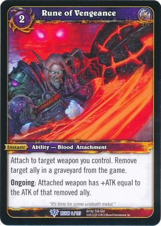 Rune of Vengeance 6 197 Rare WOW Reign of Fire Rune of Vengeance 6 197 Rare WOW Reign of Fire