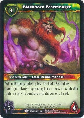 Blackhorn Fearmonger 123 197 Common WOW Reign of Fire Blackhorn Fearmonger 123 197 Common WOW Reign of Fire