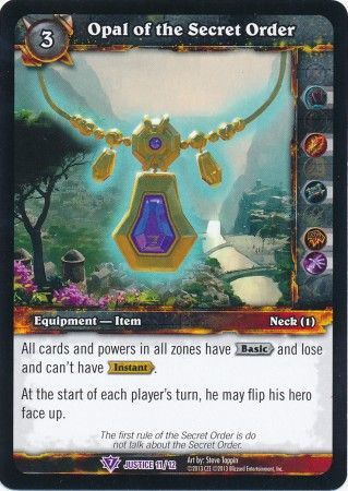 Opal of the Secret Order Justice 11 12 Badge of Justice Promo World of Warcraft Promo Singles Opal of the Secret Order Justice 11 12 Badge of Justice Promo World of Warcraft Promo Singles