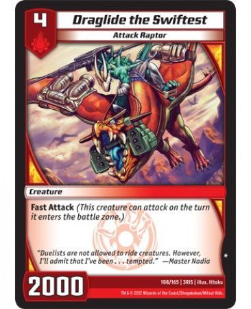 Draglide the Swiftest 108 165 Common Kaijudo Rise of the Duel Masters 3RIS Draglide the Swiftest 108 165 Common Kaijudo Rise of the Duel Masters 3RIS