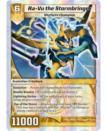 Ra Vu the Stormbringer D1 D1 Super Rare Kaijudo Evo Fury 4EVO Ra Vu the Stormbringer D1 D1 Super Rare Kaijudo Evo Fury 4EVO