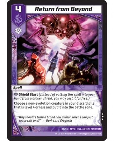 Return from Beyond 29 55 Rare Kaijudo Evo Fury 4EVO Return from Beyond 29 55 Rare Kaijudo Evo Fury 4EVO