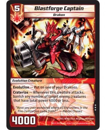 Blastforge Captain 35 55 Rare Kaijudo Evo Fury 4EVO Blastforge Captain 35 55 Rare Kaijudo Evo Fury 4EVO