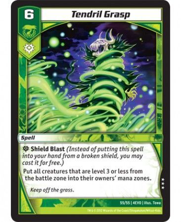 Tendril Grasp 55 55 Rare Kaijudo Evo Fury 4EVO Tendril Grasp 55 55 Rare Kaijudo Evo Fury 4EVO
