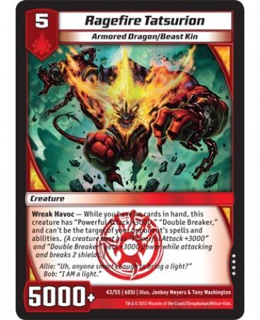 Ragefire Tatsurion 43 55 Very Rare Kaijudo DragonStrike Infernus 6DSI Ragefire Tatsurion 43 55 Very Rare Kaijudo DragonStrike Infernus 6DSI