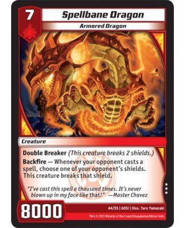 Spellbane Dragon 44 55 Rare Kaijudo DragonStrike Infernus 6DSI Spellbane Dragon 44 55 Rare Kaijudo DragonStrike Infernus 6DSI