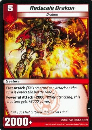 Redscale Drakon 54 110 Common Kaijudo Clash of the Duel Masters 7CLA Redscale Drakon 54 110 Common Kaijudo Clash of the Duel Masters 7CLA