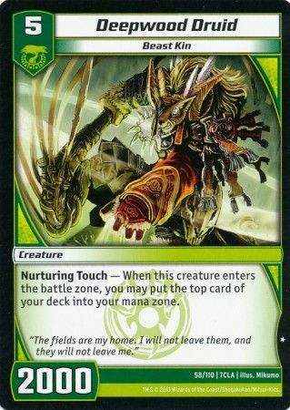 Deepwood Druid 58 110 Common Kaijudo Clash of the Duel Masters 7CLA Deepwood Druid 58 110 Common Kaijudo Clash of the Duel Masters 7CLA