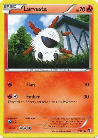 Larvesta 12 101 Common Black White 10 Plasma Blast Singles Larvesta 12 101 Common Black White 10 Plasma Blast Singles