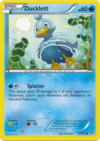 Ducklett 29 101 Common Black White 10 Plasma Blast Singles Ducklett 29 101 Common Black White 10 Plasma Blast Singles