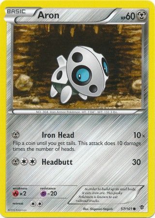 Aron 57 101 Common Black White 10 Plasma Blast Singles Aron 57 101 Common Black White 10 Plasma Blast Singles