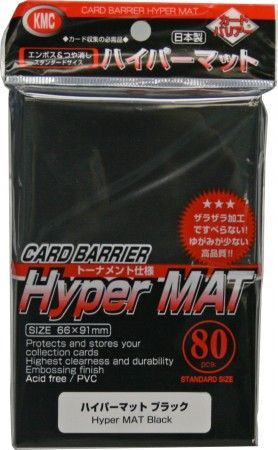 Kmc Hyper Matte Black 80ct Standard Sized Sleeves Kmchm1508