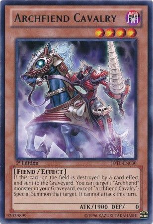 Archfiend Cavalry JOTL EN030 Rare 1st Edition Judgment of the Light 1st Edition Singles Archfiend Cavalry JOTL EN030 Rare 1st Edition Judgment of the Light 1st Edition Singles