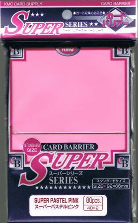 KMC Super Pastel Pink 80ct Standard Sized Sleeves KMCMS1485 Sleeves KMC Super Pastel Pink 80ct Standard Sized Sleeves KMCMS1485 Sleeves