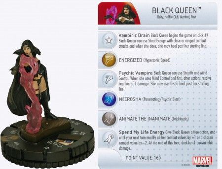 Black Queen 049 Wolverine and the X Men Marvel Heroclix Black Queen 049 Wolverine and the X Men Marvel Heroclix