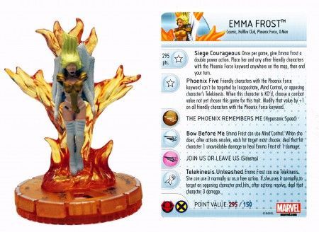 Marvel Heroclix AVX Phoenix Force Fragment Emma Frost S104 