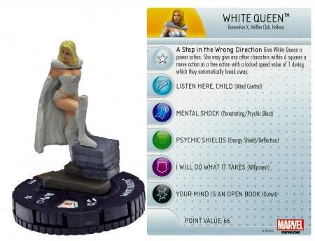 White Queen 077 Wolverine and the X Men Marvel Heroclix Wolverine the X Men Booster Set White Queen 077 Wolverine and the X Men Marvel Heroclix Wolverine the X Men Booster Set