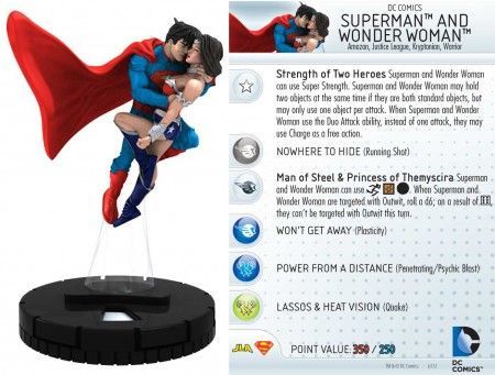 Superman and Wonder Woman D 009 2013 Convention Exclusive DC Heroclix Superman and Wonder Woman D 009 2013 Convention Exclusive DC Heroclix