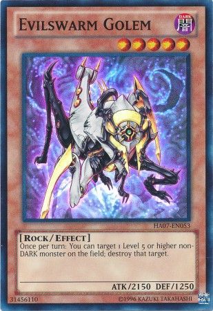 Evilswarm Golem HA07 EN053 Super Rare Unlimited Evilswarm Golem HA07 EN053 Super Rare Unlimited