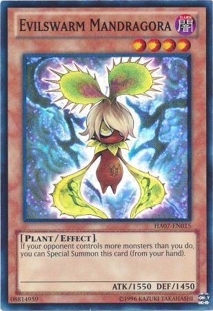 Evilswarm Mandragora HA07 EN015 Super Rare Unlimited Evilswarm Mandragora HA07 EN015 Super Rare Unlimited