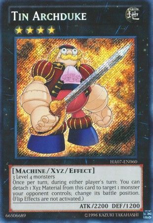 Tin Archduke HA07 EN060 Secret Rare Unlimited Hidden Arsenal 7 Knight of Stars Unlimited Singles Tin Archduke HA07 EN060 Secret Rare Unlimited Hidden Arsenal 7 Knight of Stars Unlimited Singles