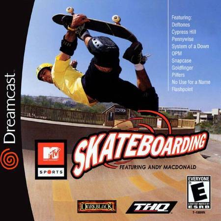 MTV Sports Skateboarding Featuring Andy MacDonald Sega Dreamcast Sega Dreamcast MTV Sports Skateboarding Featuring Andy MacDonald Sega Dreamcast Sega Dreamcast