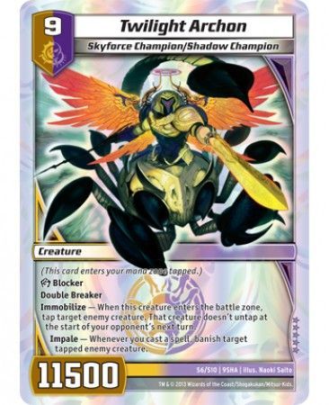 Twilight Archon S6 S10 Super Rare Kaijudo Shattered Alliances 9SHA Twilight Archon S6 S10 Super Rare Kaijudo Shattered Alliances 9SHA