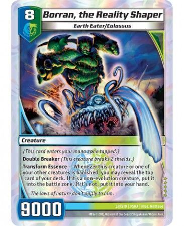 Borran the Reality Shaper S9 S10 Super Rare Kaijudo Shattered Alliances 9SHA Borran the Reality Shaper S9 S10 Super Rare Kaijudo Shattered Alliances 9SHA