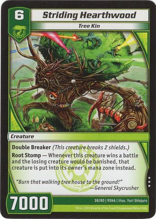 Striding Hearthwood 38 80 Rare Kaijudo Shattered Alliances 9SHA Striding Hearthwood 38 80 Rare Kaijudo Shattered Alliances 9SHA