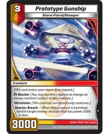 Prototype Gunship 54 80 Common Kaijudo Shattered Alliances 9SHA Prototype Gunship 54 80 Common Kaijudo Shattered Alliances 9SHA