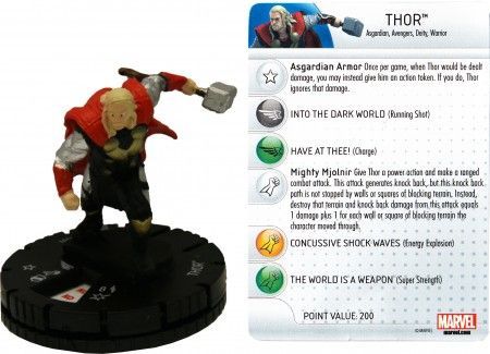 The Dark World Movie set Malekith #004 Gravity Feed figure w/card Heroclix Thor 