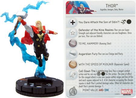 Heroclix Thor The Dark World Movie set Thor #101 Starter set figure w/card! 