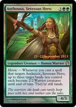 Anthousa Setessan Hero THS Prerelease Foil Promo Magic The Gathering Promo Cards Anthousa Setessan Hero THS Prerelease Foil Promo Magic The Gathering Promo Cards