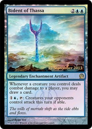 Bident of Thassa THS Launch Weekend Foil Magic The Gathering Promo Cards Bident of Thassa THS Launch Weekend Foil Magic The Gathering Promo Cards