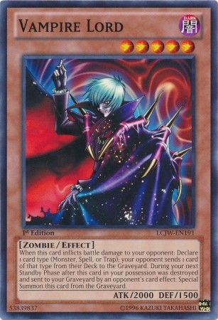 Vampire Lord LCJW EN191 Common Legendary Collection 4 Joey s World LCJW Vampire Lord LCJW EN191 Common Legendary Collection 4 Joey s World LCJW