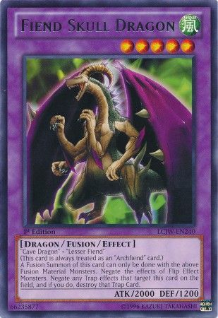 Fiend Skull Dragon LCJW EN240 Rare Legendary Collection 4 Joey s World LCJW Fiend Skull Dragon LCJW EN240 Rare Legendary Collection 4 Joey s World LCJW