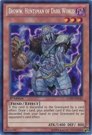 Broww Huntsman of Dark World LCJW EN243 Secret Rare Broww Huntsman of Dark World LCJW EN243 Secret Rare