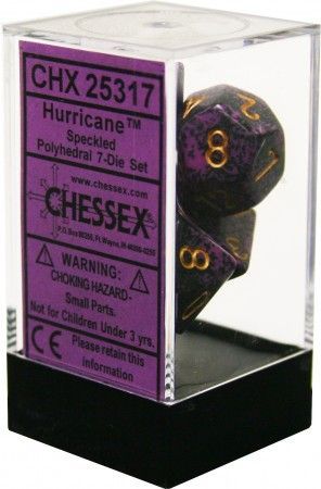 Chessex Speckled Hurricane Set of 7 Dice CHX25317 Dice Life Counters Tokens Chessex Speckled Hurricane Set of 7 Dice CHX25317 Dice Life Counters Tokens